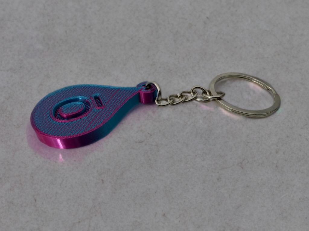 Breloc cameleon albastru-violet